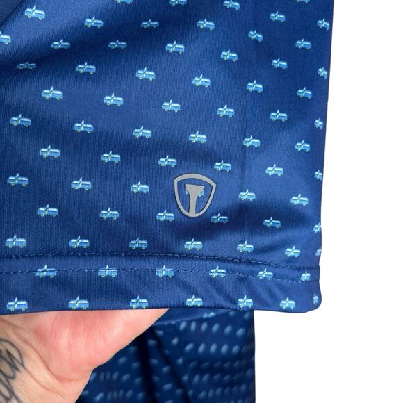 Pro Tour Golf Polo XXL Mens Blue Bus Short Sleeve Casual Active Resort Wear - Picture 6 of 12